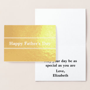 Elegant Happy Father's Day Foil Card