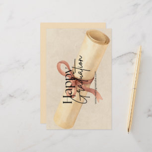 Elegant Happy Graduation Stationery Paper