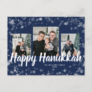 Elegant Happy Hanukkah Postcard
