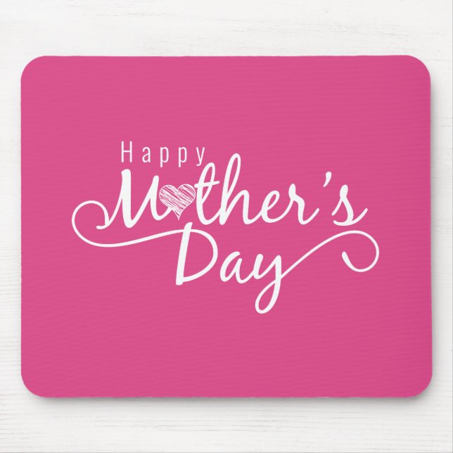 Elegant Happy Mother's Day Calligraphy | Mouse Pad (Front)