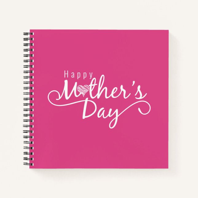 Elegant Happy Mother's Day Calligraphy | Notebook (Front)