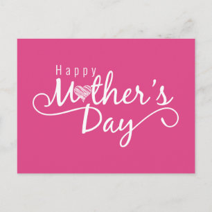 Elegant Happy Mother's Day Calligraphy   Postcard