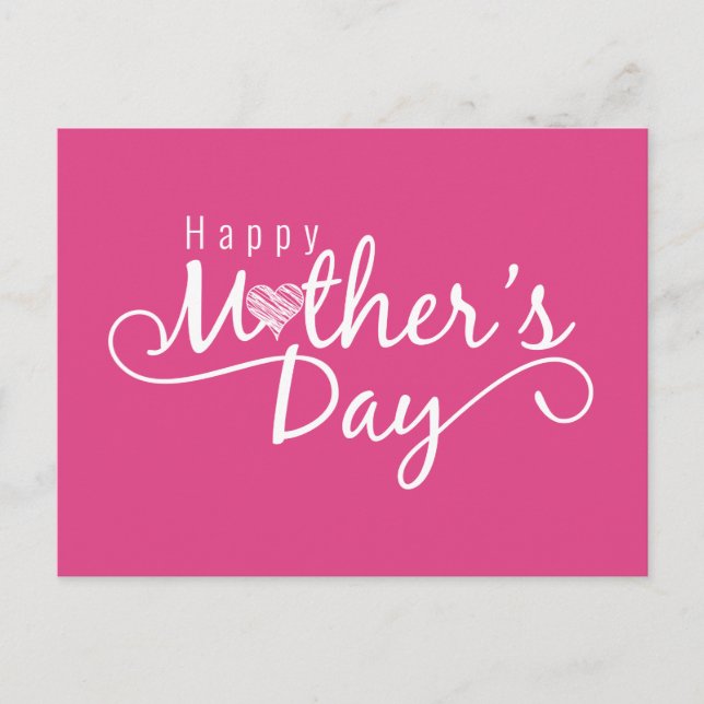 Elegant Happy Mother's Day Calligraphy | Postcard (Front)