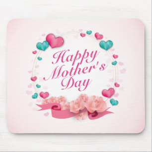 Elegant Happy Mother's Day Candy Hearts Mousepad