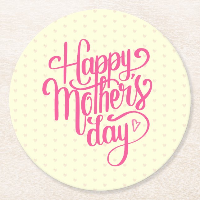 Elegant Happy Mother's Day | Coaster (Front)