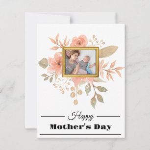 Elegant Happy Mothers Day Floral  Card