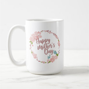Elegant Happy Mother's Day Floral   Classic Mug