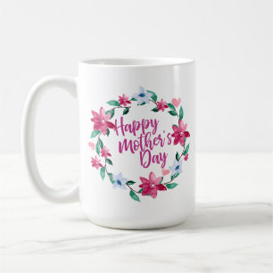 Elegant Happy Mother's Day Floral   Classic Mug