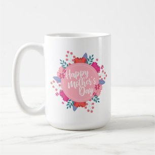 Elegant Happy Mother's Day Floral   Classic Mug