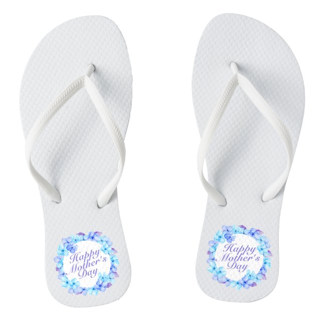 Elegant Happy Mother's Day Floral | Flip Flops (Footbed)