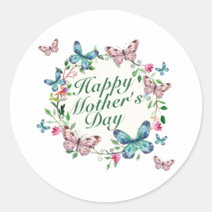 Elegant Happy Mother's Day Floral Sticker Seal