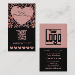Elegant Happy Mother's Day Hair Salon Loyalty Card