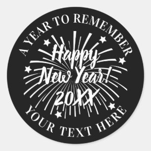Elegant Happy New Year 2023 custom seal stickers