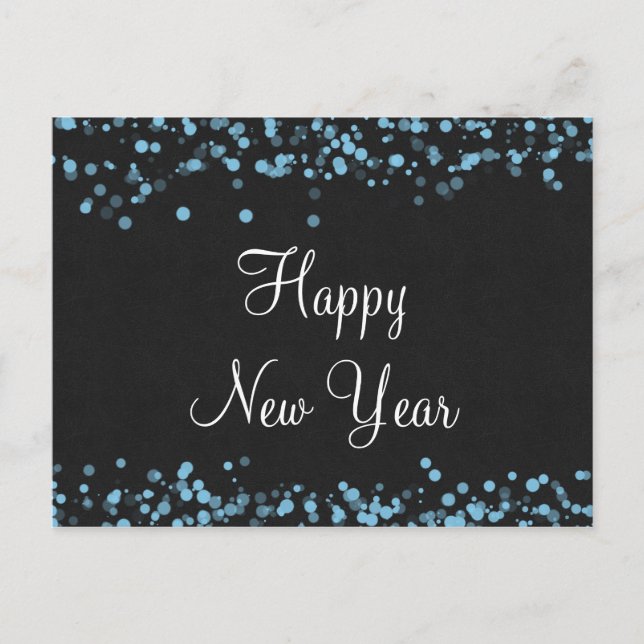 Elegant Happy New Year Postcard (Front)