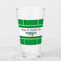 Elegant Happy St. Patrick's Day Custom Name Green
