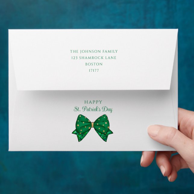 Elegant Happy St. Patrick's Day  Envelope (Hand)