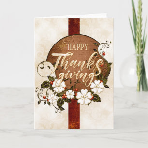 Elegant Happy Thanksgiving Card
