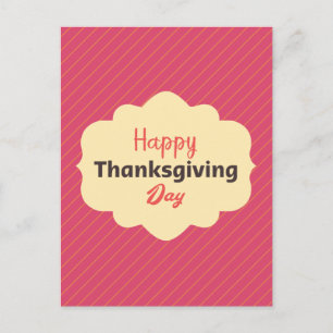 Elegant Happy Thanksgiving Day  Holiday Postcard