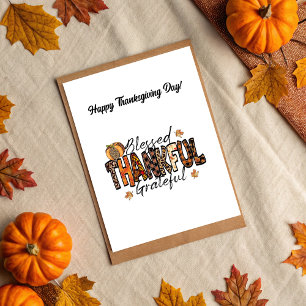 Elegant Happy Thanksgiving Day  Postcard
