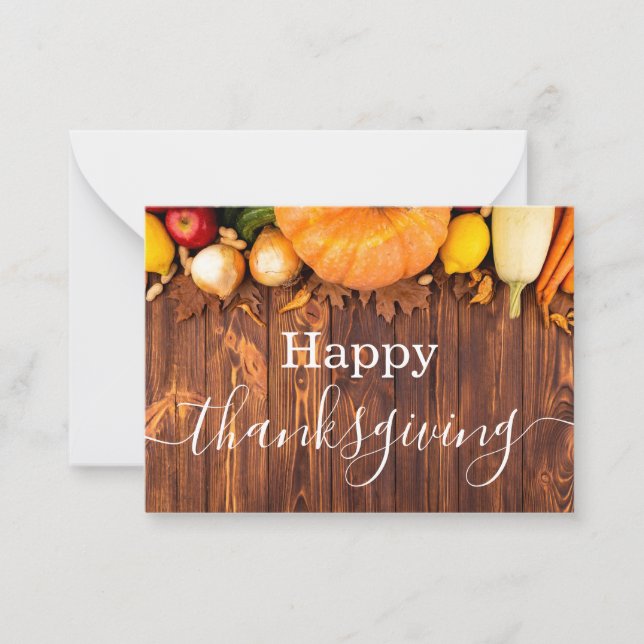 elegant happy thanksgiving,modern  holiday photo  card (Front)