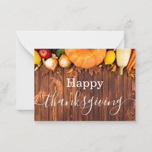 elegant happy thanksgiving,modern  holiday photo  card