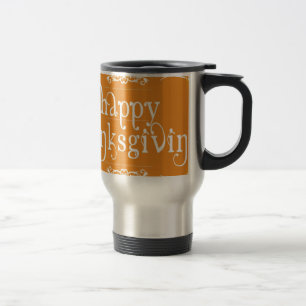 elegant happy thanksgiving travel mug