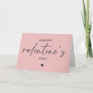 Elegant Happy Valentine's day Blush Pink Card