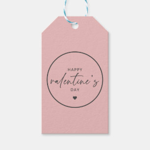 Elegant Happy Valentine's day Blush Pink  Gift Tags