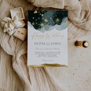 Elegant Happy Wedding   Classic & Joyful Invitation