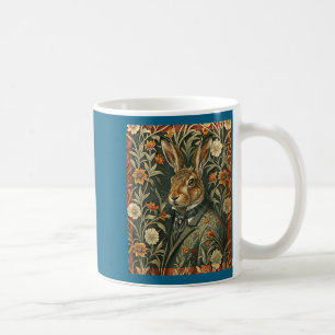 Elegant hare in evening attire vintage woodland coffee mug