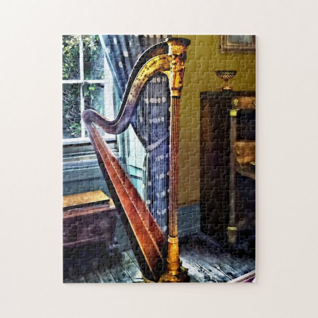 Elegant Harp Jigsaw Puzzle (Vertical)