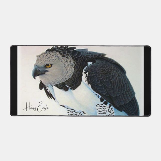 "Elegant Harpy Eagle" Desk Mat (Front)