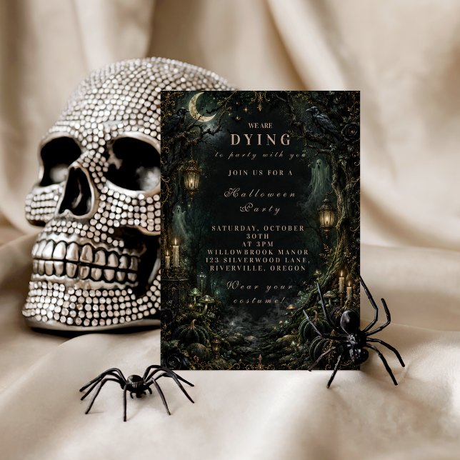 Elegant Haunted Forest Halloween Party Invitation (Creator Uploaded)