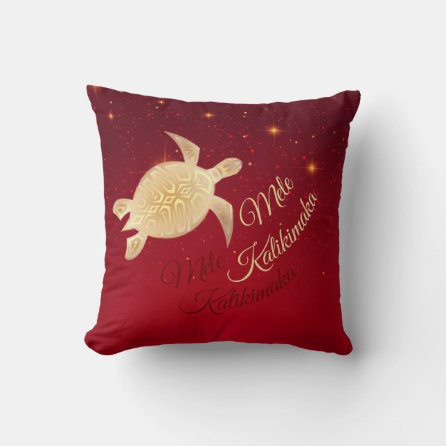 Elegant Hawaiian Christmas Cushion (Front)