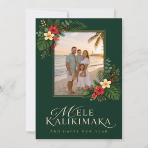 Elegant Hawaiian Mele Kalikimaka Greeting Card