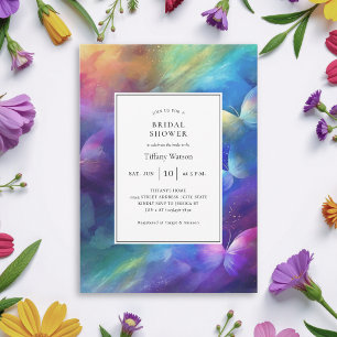 Elegant He Gives Me Butterflies Bridal Shower Invitation