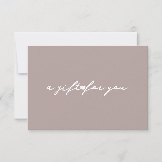 Elegant Heart Beauty Gift Certificate Blush Card (Front)