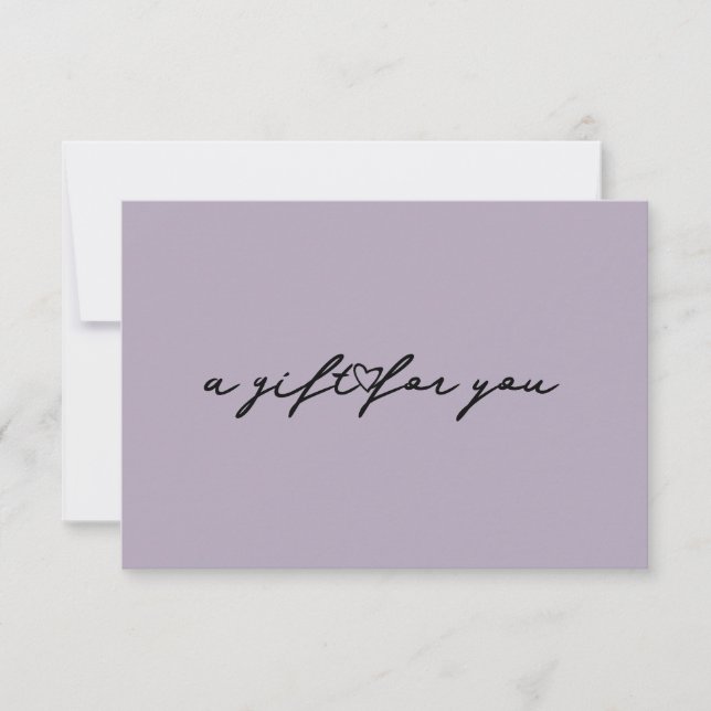 Elegant Heart Beauty Gift Muted Certificate Card (Front)