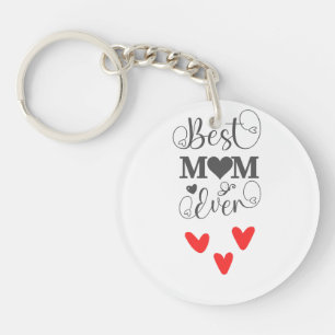 Elegant Heart & Butterfly Design for Mother’s Day Key Ring