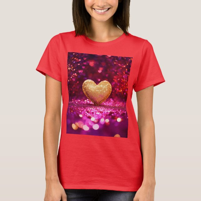 Elegant Heart Design T-Shirt (Front)