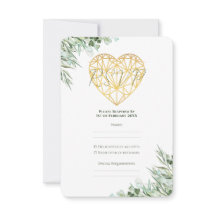 Elegant Heart Eucalyptus Foliage Formal Wedding