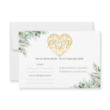 Elegant Heart Eucalyptus Foliage Formal Wedding