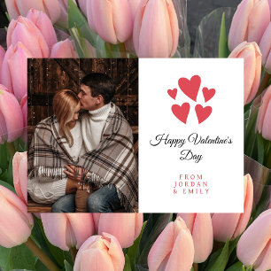 Elegant Heart Happy Valentine's Day Photo Holiday Card