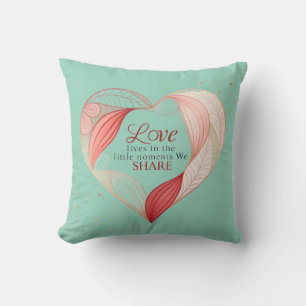Elegant Heart Love Quote Art – Cushion