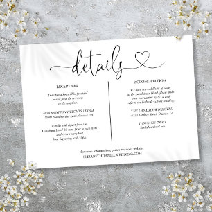 Elegant Heart Script Details Information Card