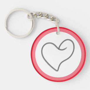 Elegant Heart Shape Design Key Ring