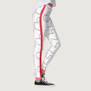 Elegant Heart Shape Design Leggings
