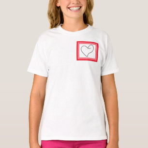 Elegant Heart Shape Design T-Shirt