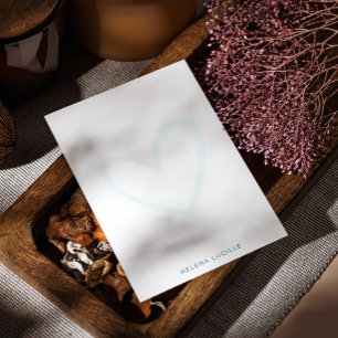 Elegant Heart Simple Minimalist Note Card