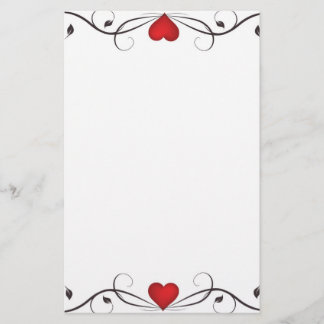 Elegant Heart Tattoo Stationary Stationery